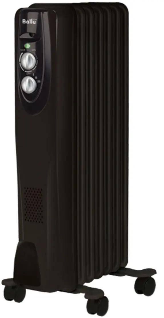 Масляный радиатор Ballu Classic Black BOH/CL-07BRN, с терморегулятором, 1500Вт, 7 секций, 3 режима, черный [нс-1050895]